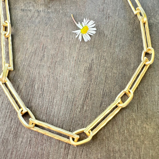 Adjustable Gold Linked Necklace (20”)