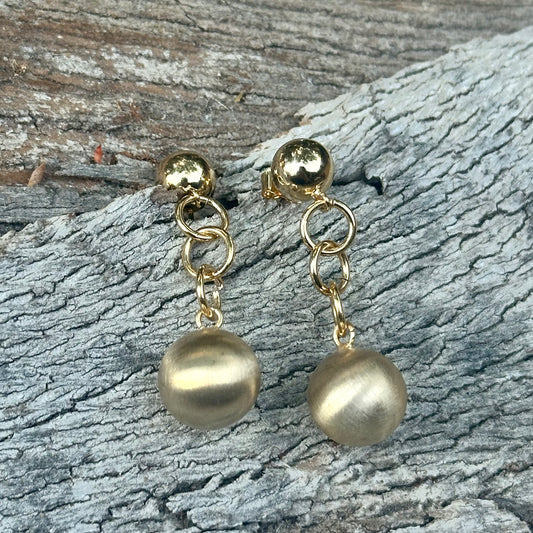 E0733 Gold Earrings (2.1”)