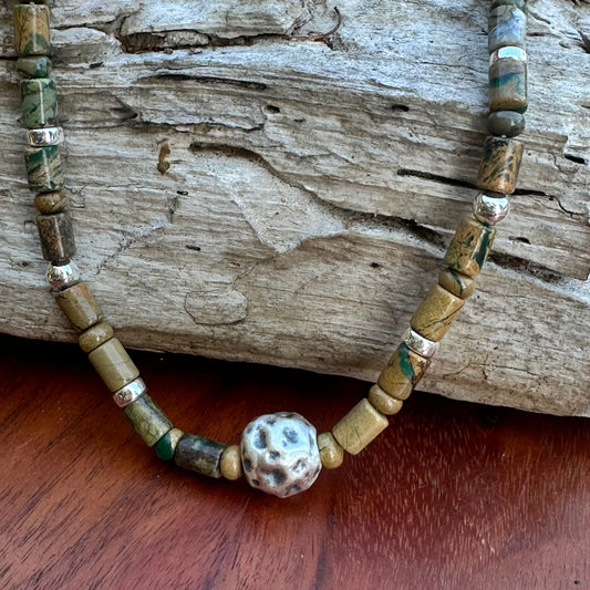 Jasper Sterling Necklace (18-20")