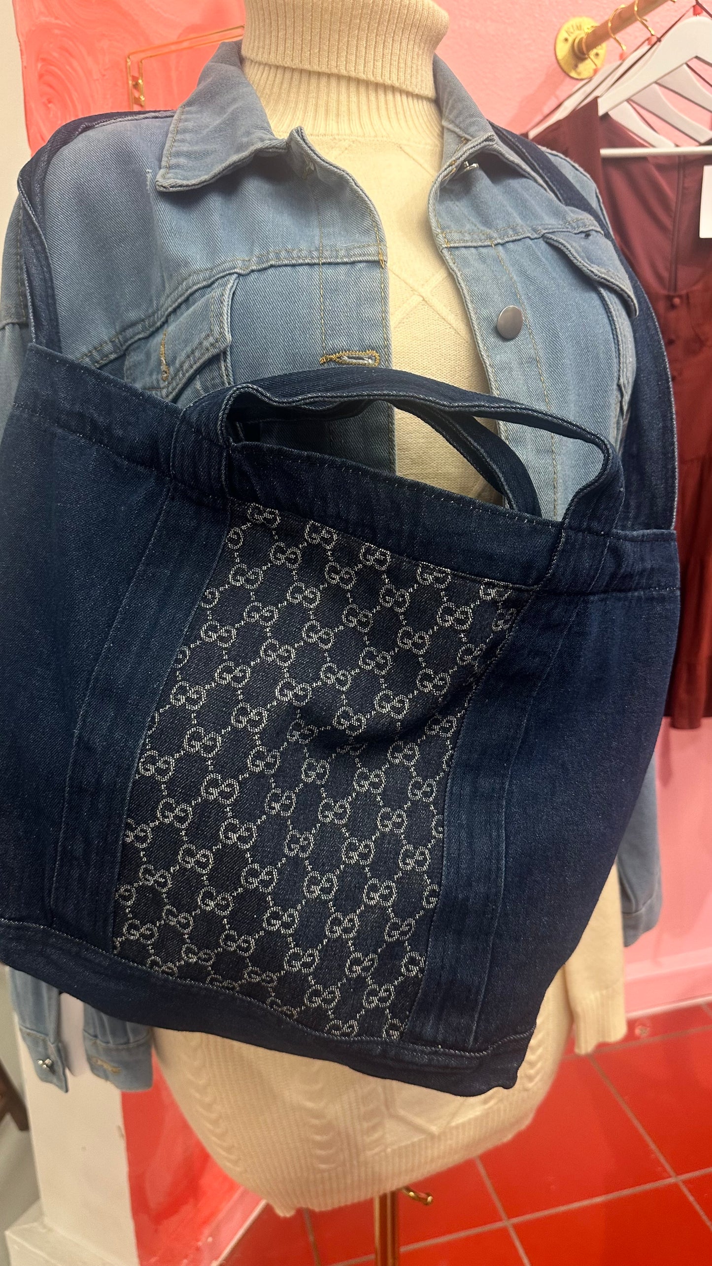 Handmade Large Denim Bag