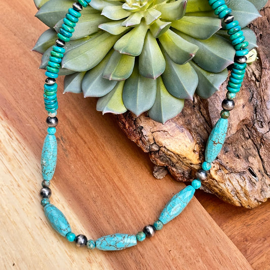 Navajo Pearls Turquoise Necklace 18"-20"