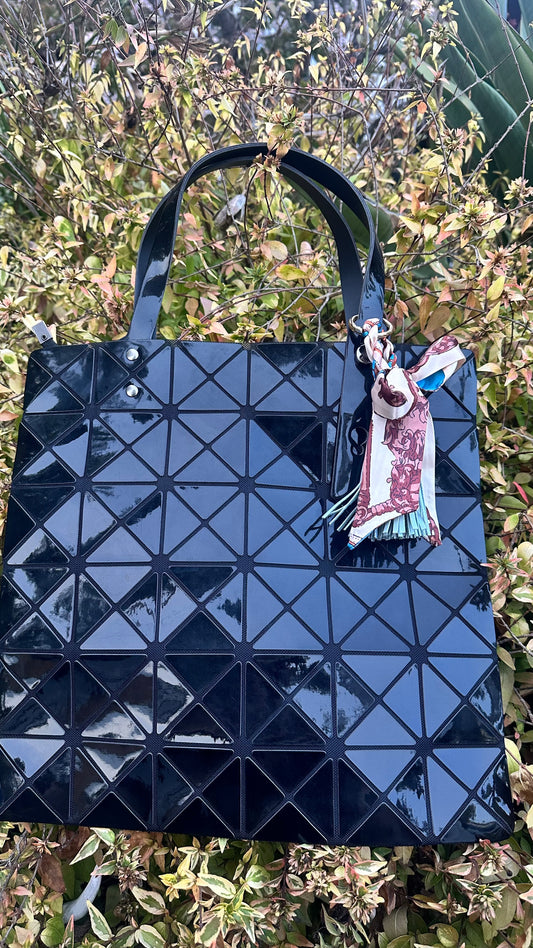 Black Geometric Tote