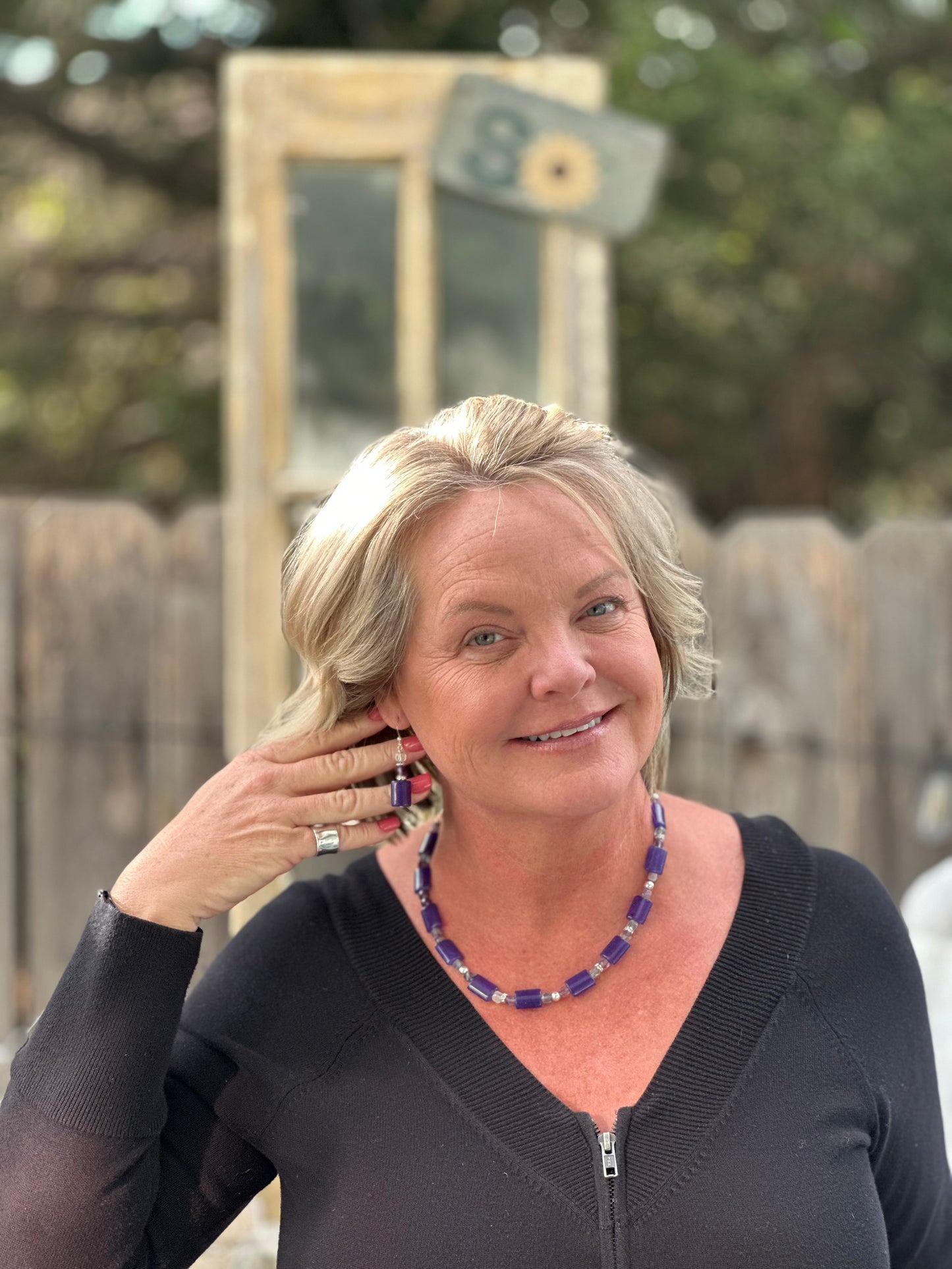 Purple Agate Earrings