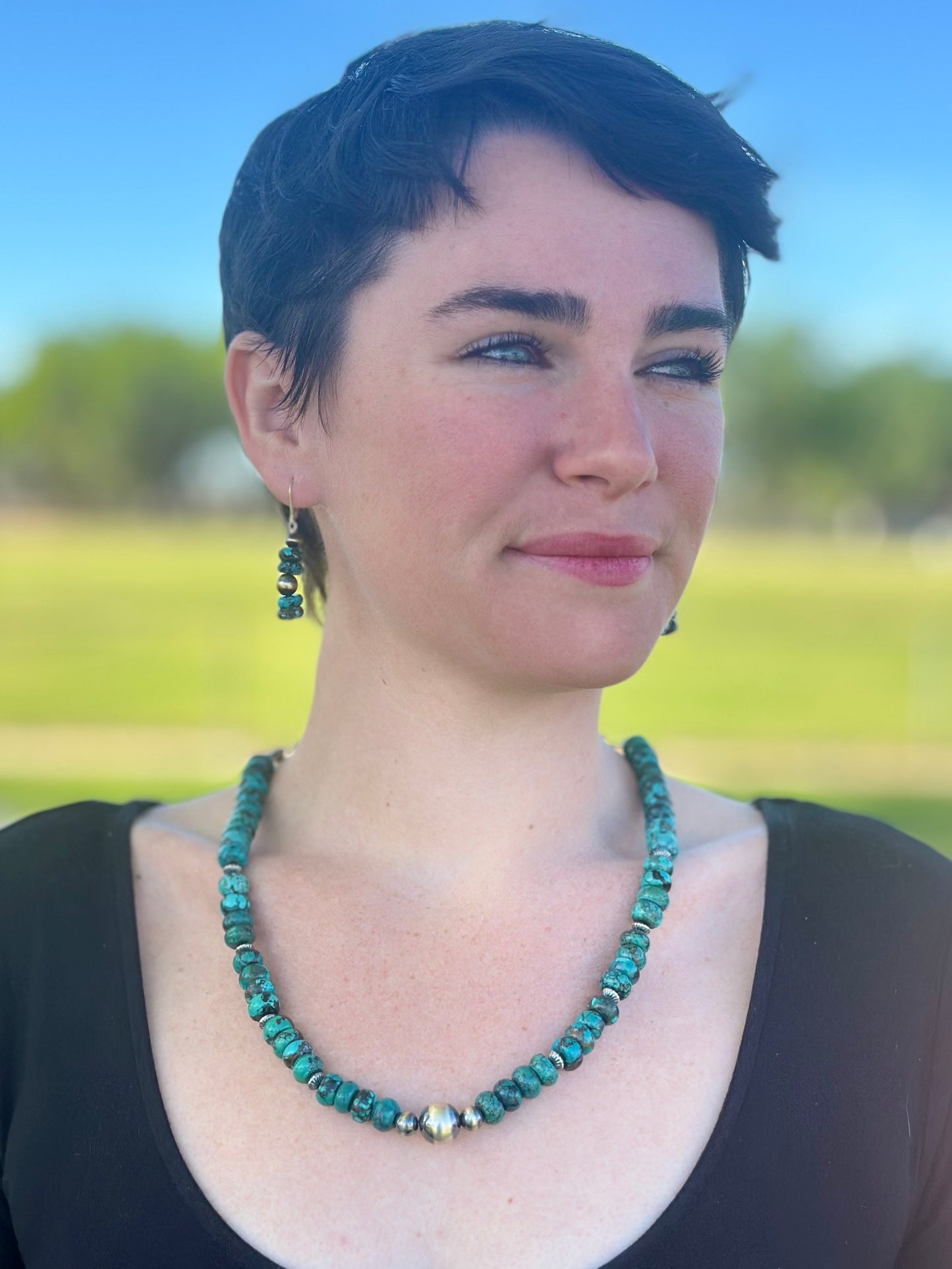 Navajo Pearl Turquoise Necklace 18”-20”