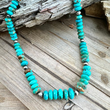 Load image into Gallery viewer, N0733. Turquoise Navajo Pearls Necklace (18”-20”)
