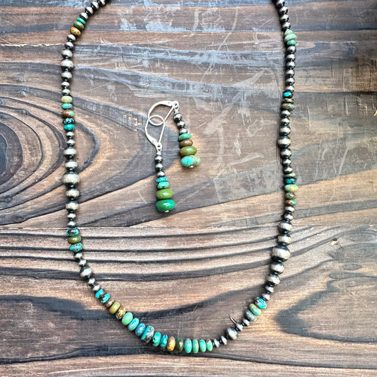 Arizona Turquoise Navajo Pearl Earrings