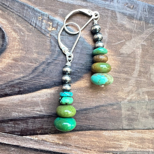 Arizona Turquoise Navajo Pearl Earrings