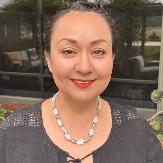 N0816 Pearl Jasper Sterling Necklace (18”-20”)