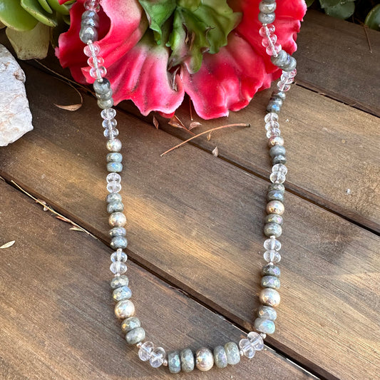 18”-20” Labradorite Quartz Necklace