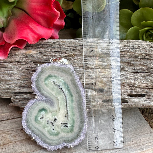 N0784  3” Amethyst Necklace (18")