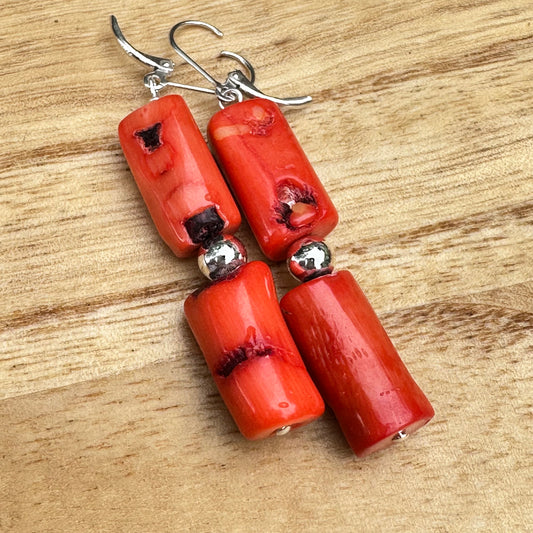 Coral Earrings