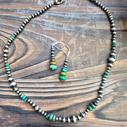 Arizona Turquoise Navajo Pearl Necklace (18"-20")