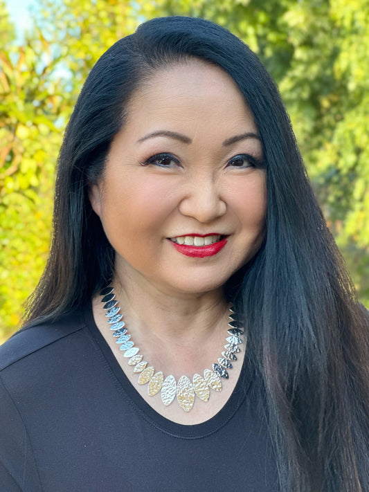 N0588  Hammered Sterling Silver Necklace