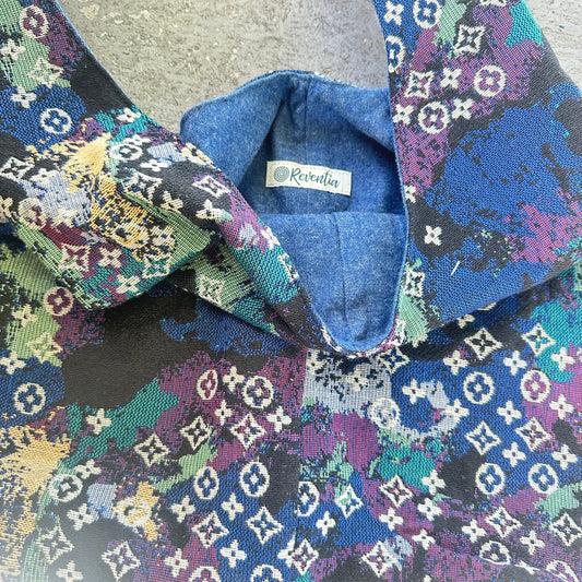 Handmade Fully Lined Denim Market Bag