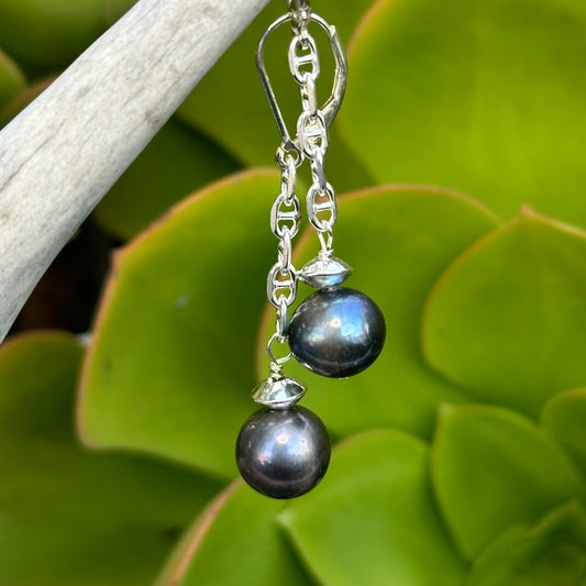 Drop Cultured Pearl Earrings 2”
