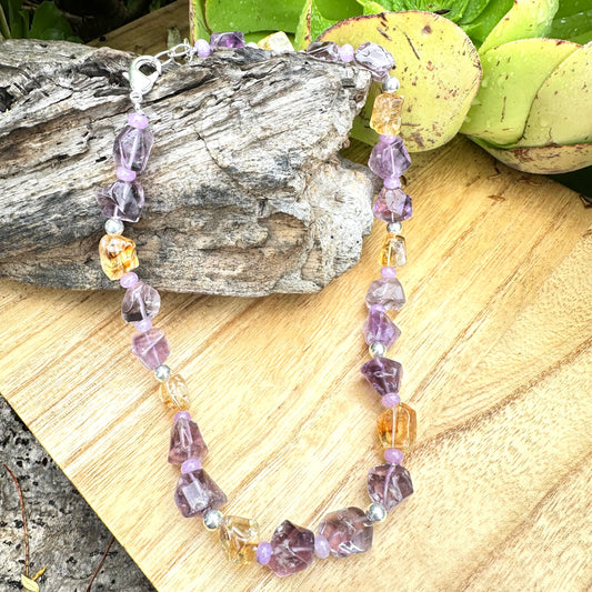 Amethyst Citrine Necklace