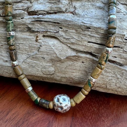 Jasper Sterling Necklace (18-20")
