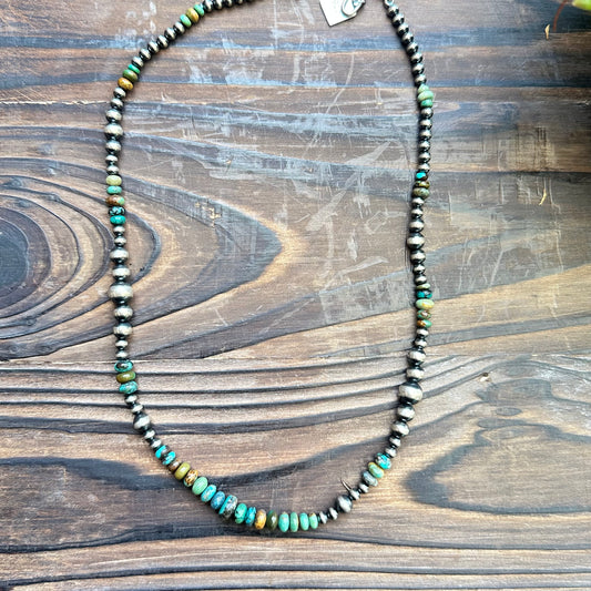 Arizona Turquoise Navajo Pearl Necklace (18"-20")