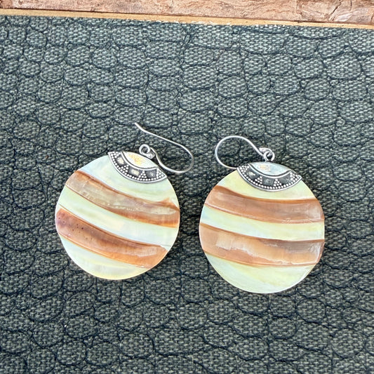 Sale - Nautilus Shell Sterling Silver Earrings