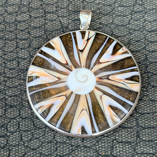 Sale - 1.9" Nautilus Shell Sterling Silver on 18" Sterling Silver Chain