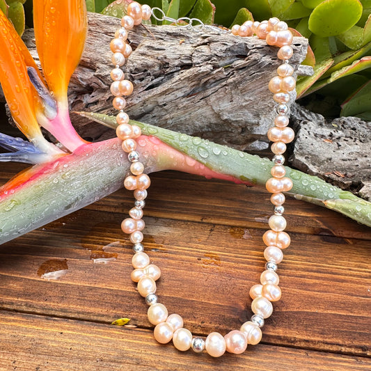 Pearl Sterling Necklace (18”-20”)
