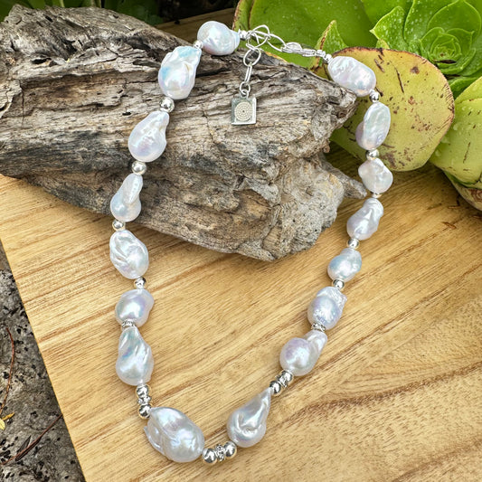 Natural Baroque Pearls Necklace (19”-21”)