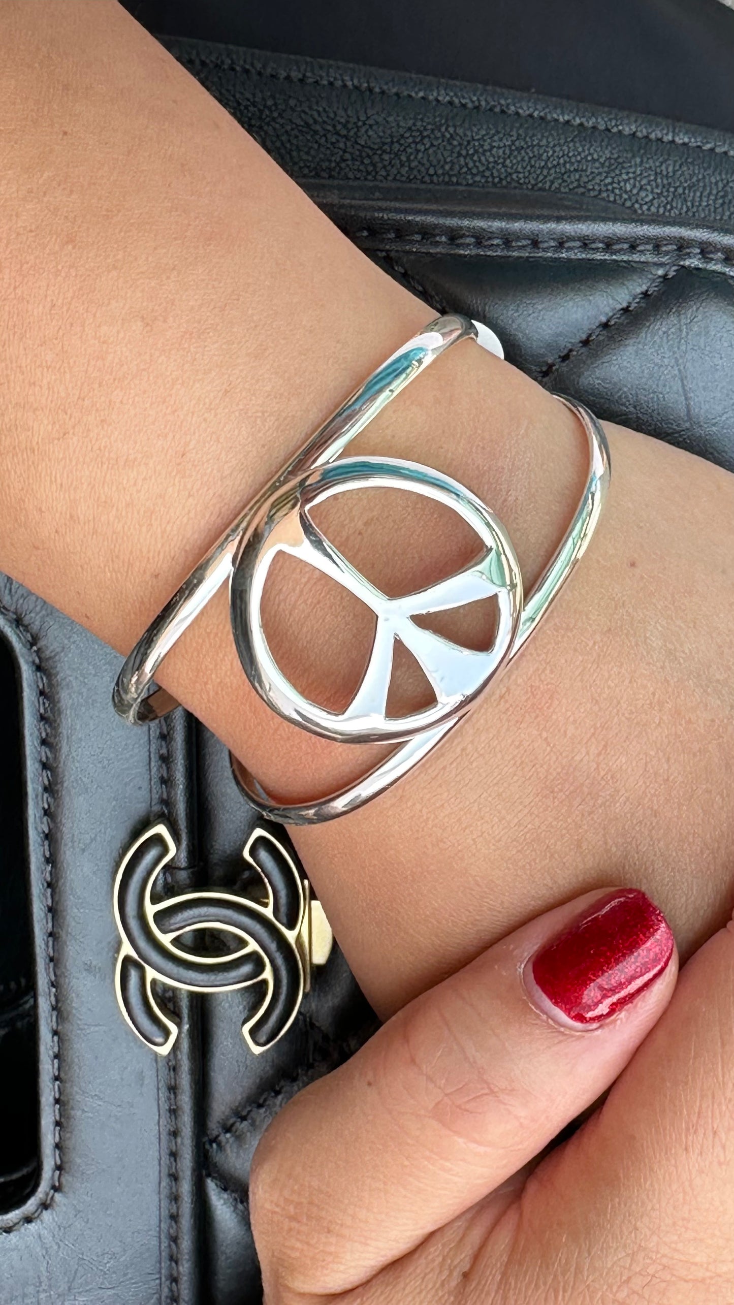 B0355 Peace Sterling Cuff