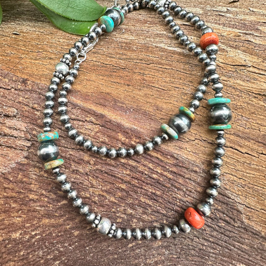 N0705. Navajo Pearls Necklace (18”-20”)