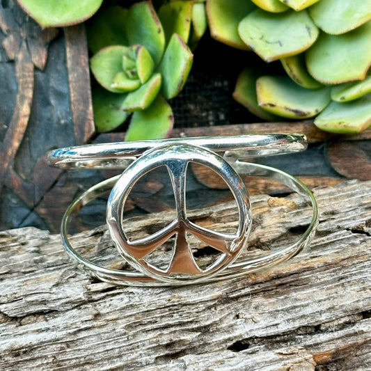 B0355  Peace Sterling Cuff