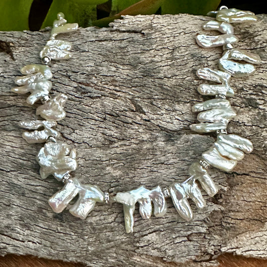 N0904 Pearl Statement Necklace 18”-20”