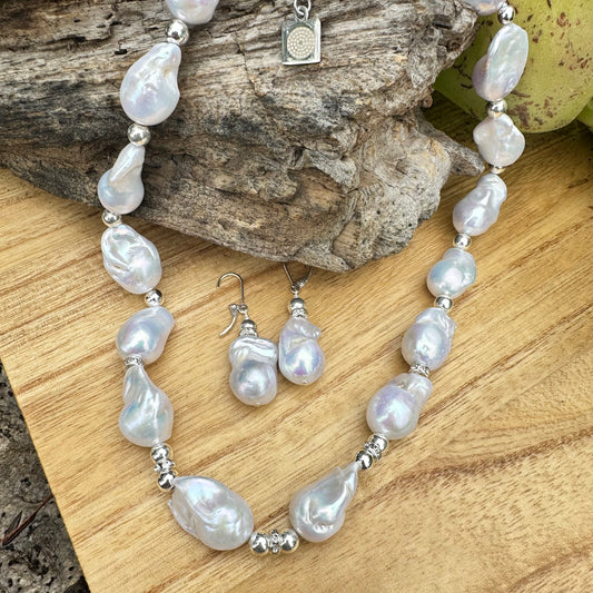 Natural Baroque Pearls Necklace (19”-21”)