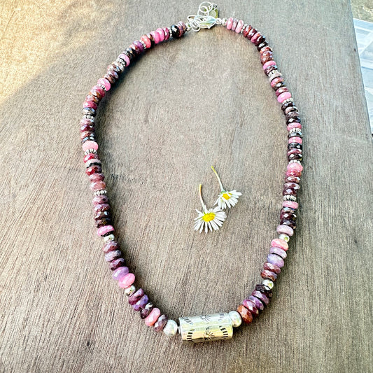 Tourmaline Barrel Necklace