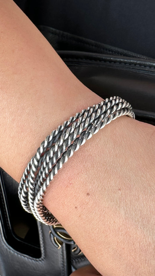 B0346  Oxidized  Sterling Cuff