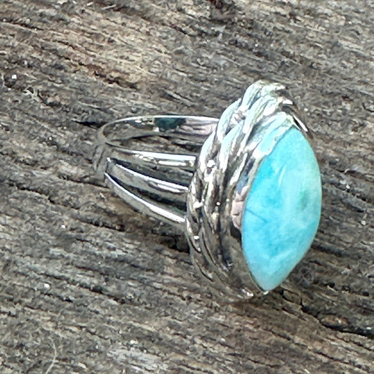 R0184.  Larimar Statement Ring