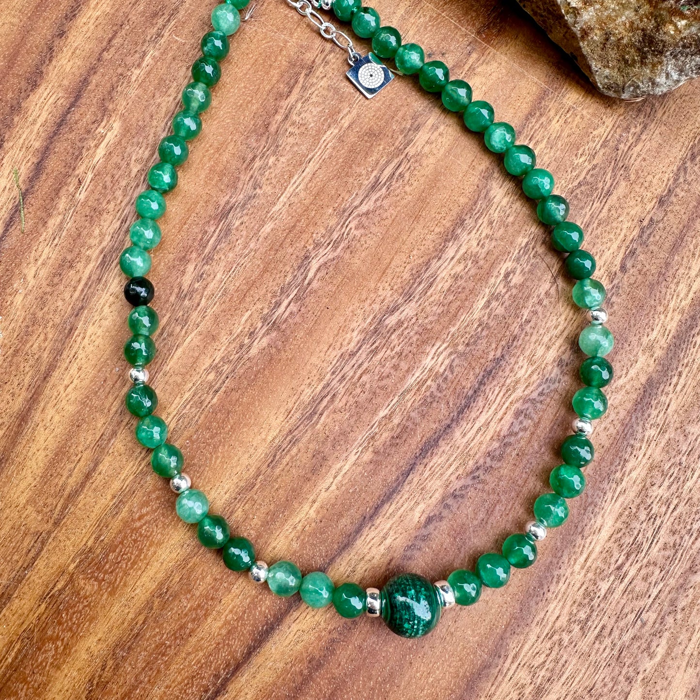 N0938 Malachite and Chrysoprase Necklaces (18"-20")
