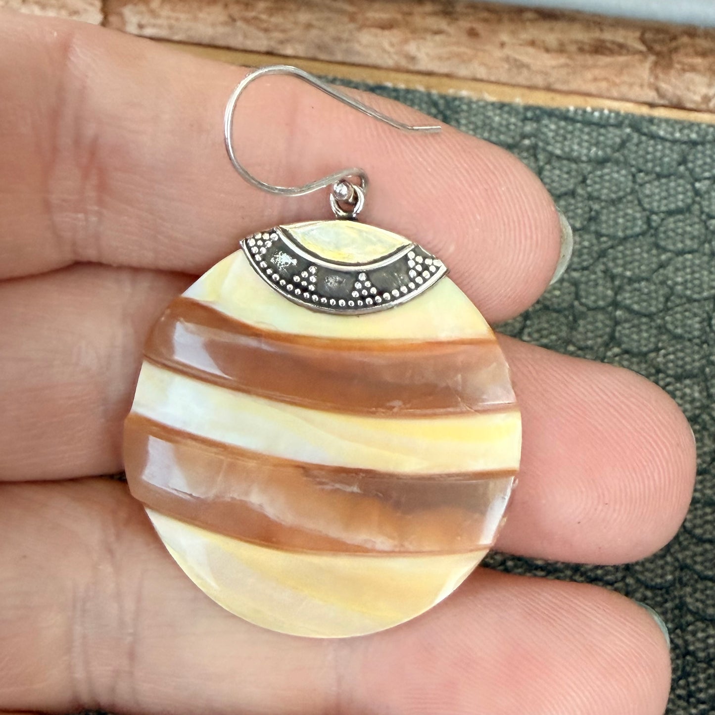 Sale - Nautilus Shell Sterling Silver Earrings