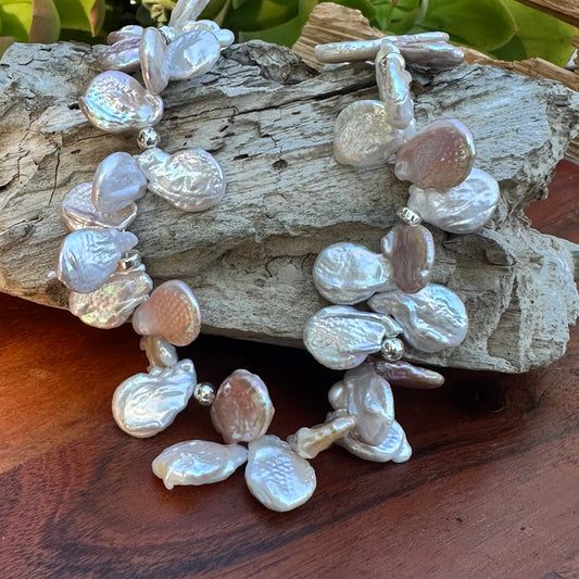 Statement Cultured Pearl & Sterling Silver Necklace