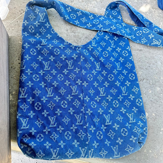 Handmade Fully Lined Denim Market Bag