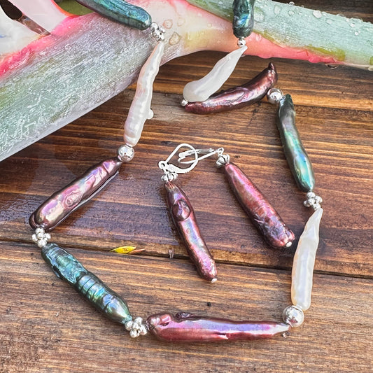 Linear Pearl Earrings