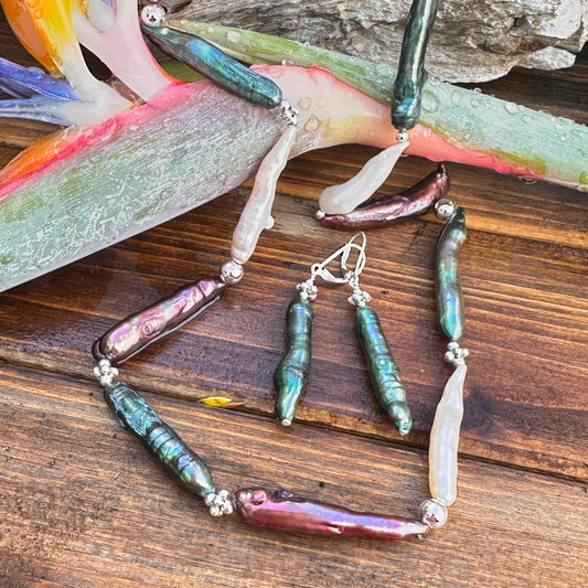 Linear Pearl Earrings