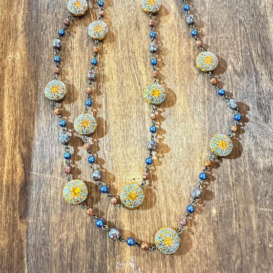 30” Boho Fall Sun Necklace