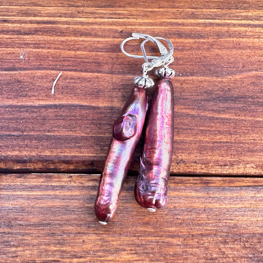 Linear Pearl Earrings