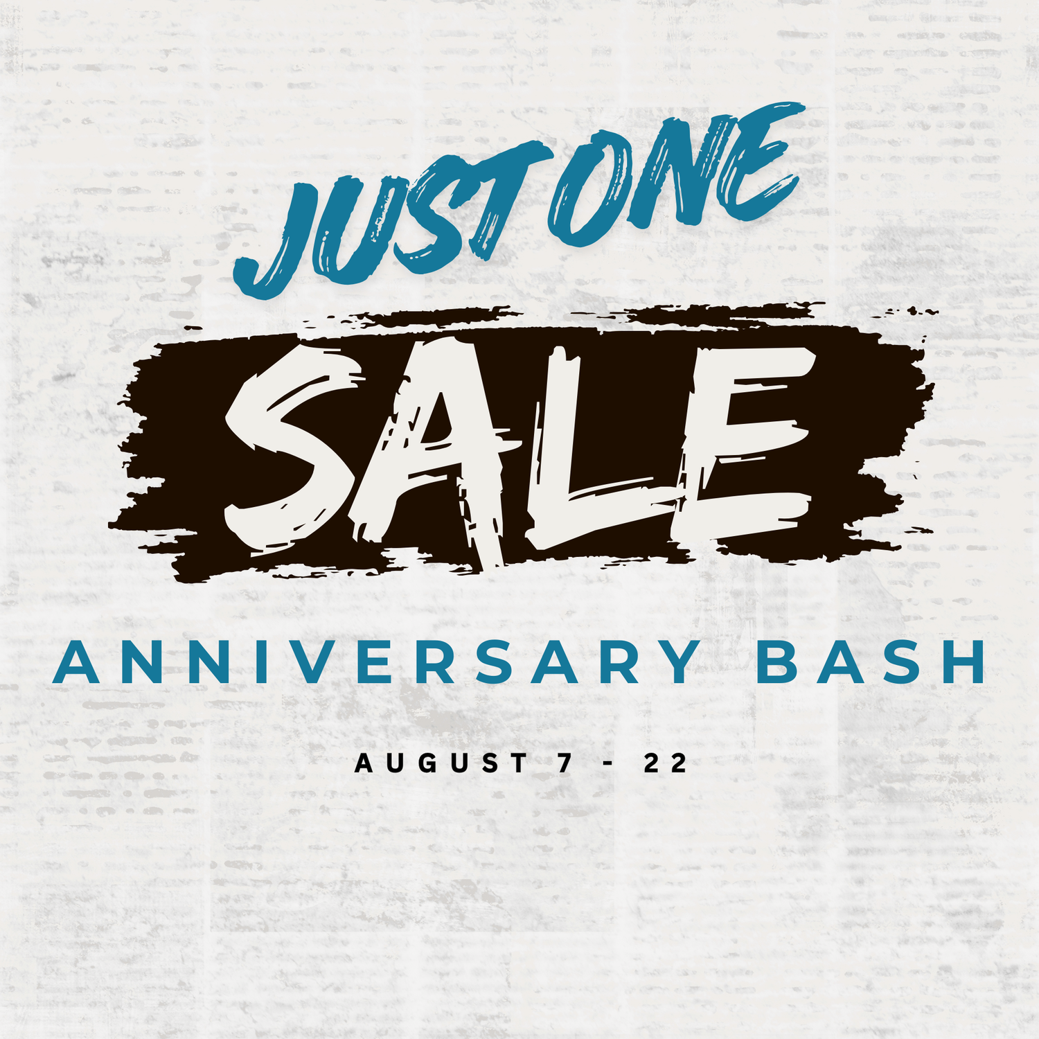 August Anniversary Bash Sale
