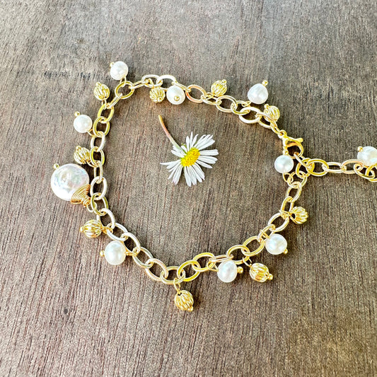 Gold Pearl Bracelet