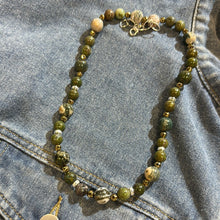 Load image into Gallery viewer, SSP-359 Earth Kambaba Jasper Sterling  Necklace (20”-22”)
