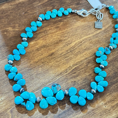 Arizona Turquoise Navajo Pearl Necklace 18”-20”