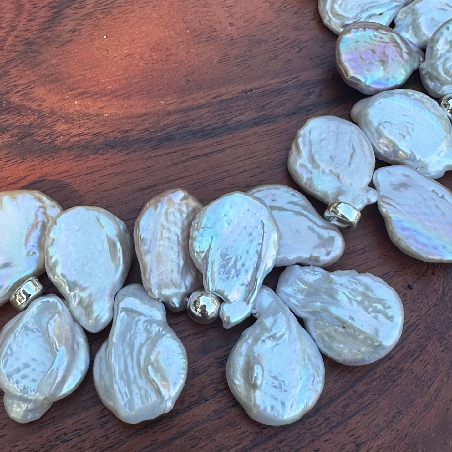Statement Cultured Pearl & Sterling Silver Necklace