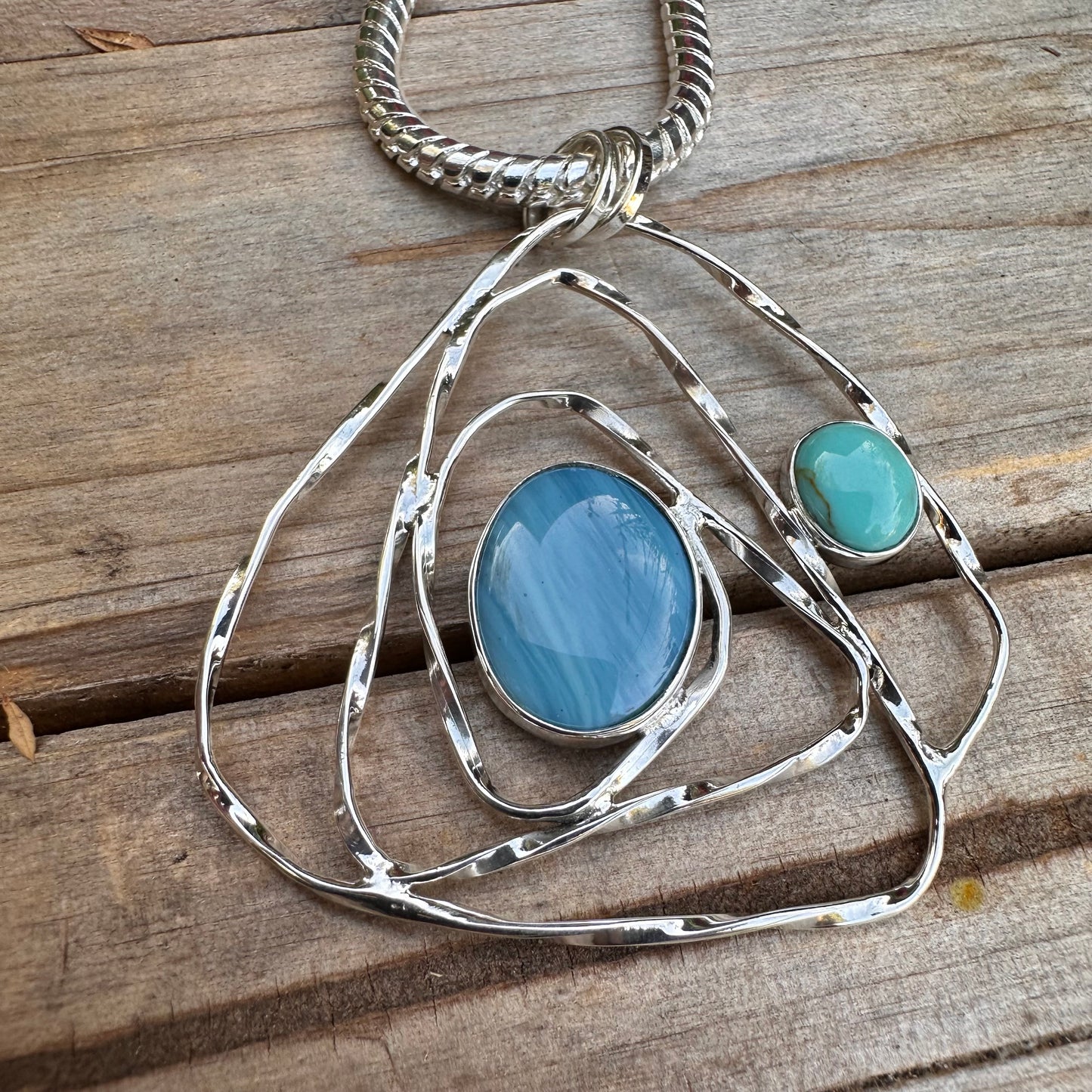 N0803  Aquamarine Turquoise Necklace