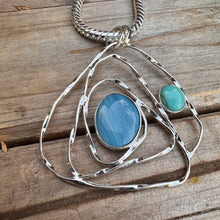 Load image into Gallery viewer, N0803  Aquamarine Turquoise Necklace
