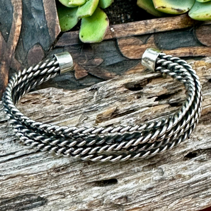 B0346  Oxidized  Sterling Cuff